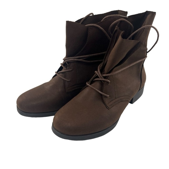 Steve Madden Brown Lace Up Suede Round Toe Boots 9.5 - Picture 1 of 9